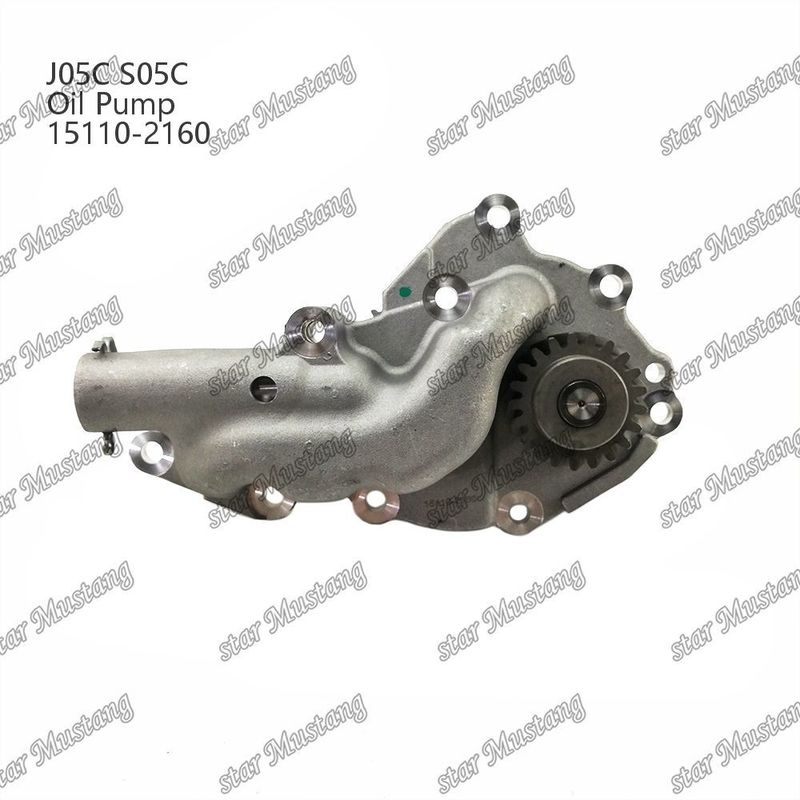 J05C S05C SK200-8 SK210-8 SK250-8 SK260-8 SK260-8E Bomba de óleo 15110-2160 Para peças de reparação de motores Hino
