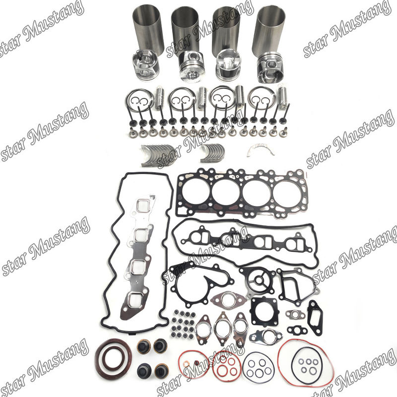 YD25 Kit de revisão e reconstrução do cilindro de revestimento de pistão com kit de pin de válvula de assento de válvula de guia Kit de junta para motor Kubota