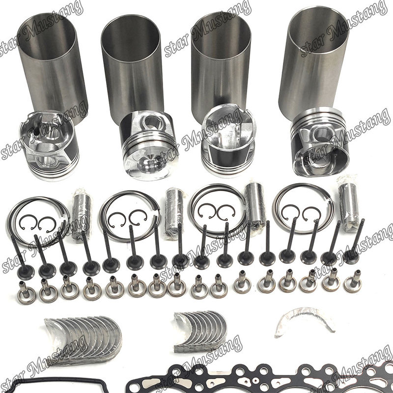 YD25 Kit de revisão e reconstrução do cilindro de revestimento de pistão com kit de pin de válvula de assento de válvula de guia Kit de junta para motor Kubota
