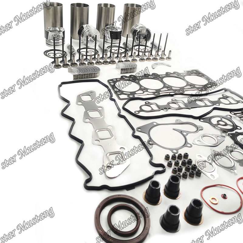 YD25 Kit de revisão e reconstrução do cilindro de revestimento de pistão com kit de pin de válvula de assento de válvula de guia Kit de junta para motor Kubota