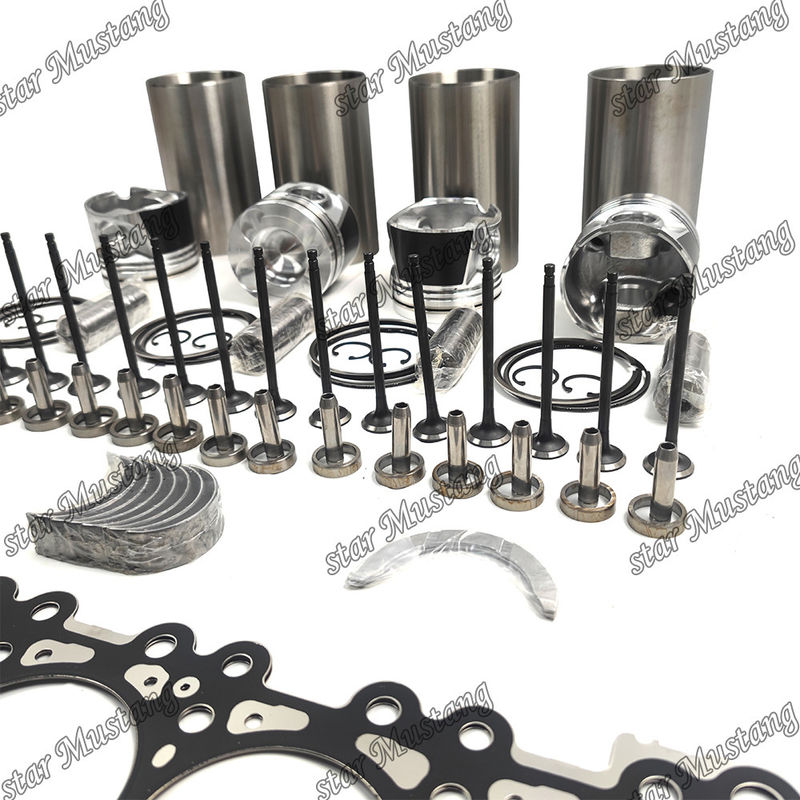 YD25 Kit de revisão e reconstrução do cilindro de revestimento de pistão com kit de pin de válvula de assento de válvula de guia Kit de junta para motor Kubota