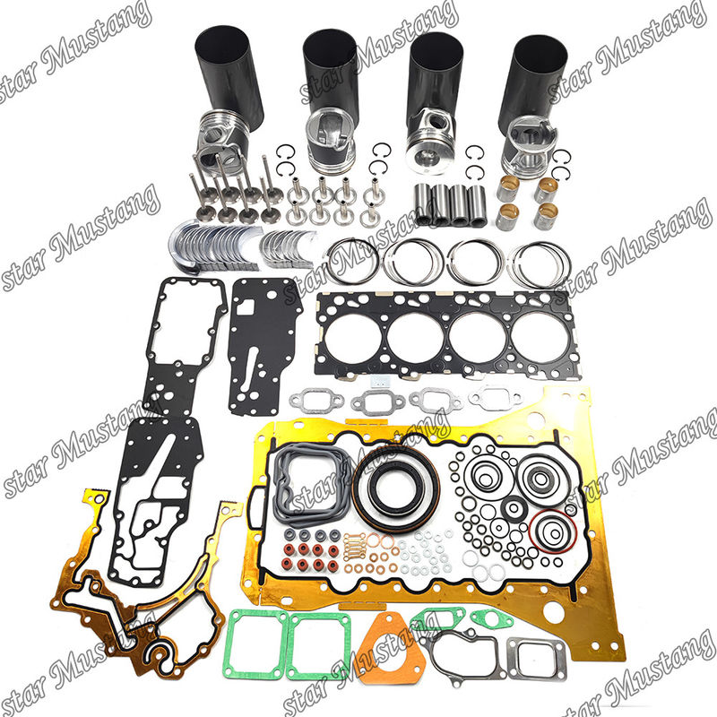 S4D104-1 F4GE Kit de revisão e reconstrução do cilindro de revestimento de pistão com pin Kit de válvulas Kit de guia de válvulas de assento Kit de juntas para Komatsu
