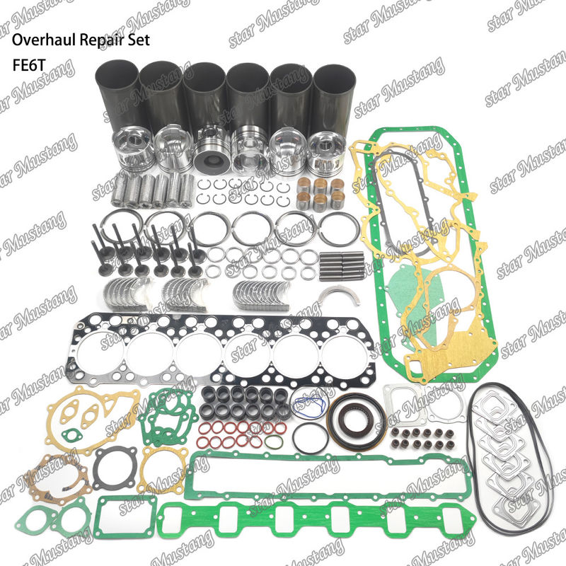 FE6 12V Kit de Reparação de Reparação do cilindro Liner Kit de pistão Kit de jato Kit de válvula Guia do assento do porta-malas