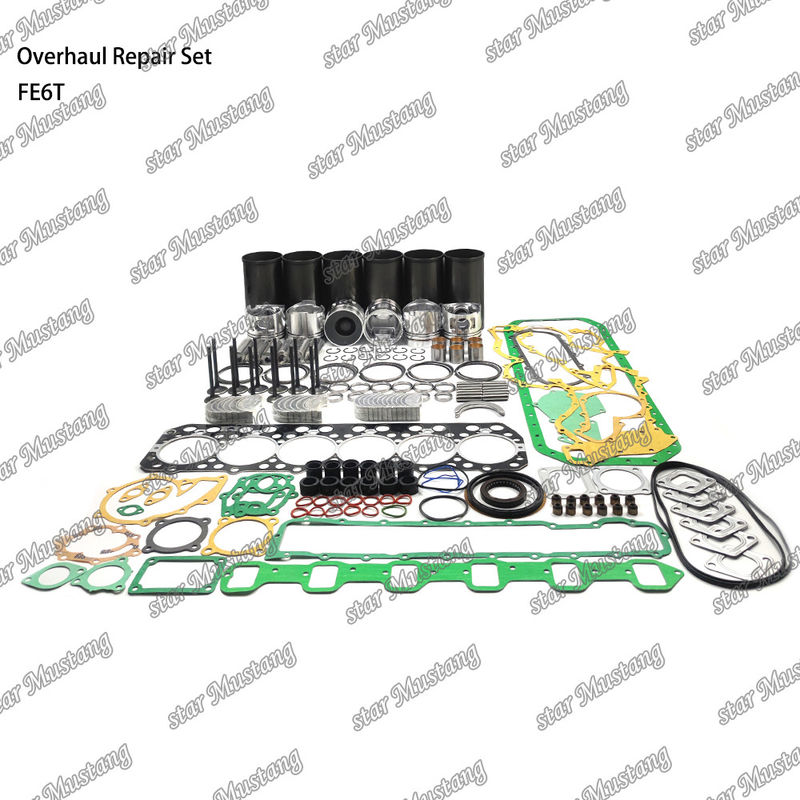 FE6 12V Kit de Reparação de Reparação do cilindro Liner Kit de pistão Kit de jato Kit de válvula Guia do assento do porta-malas