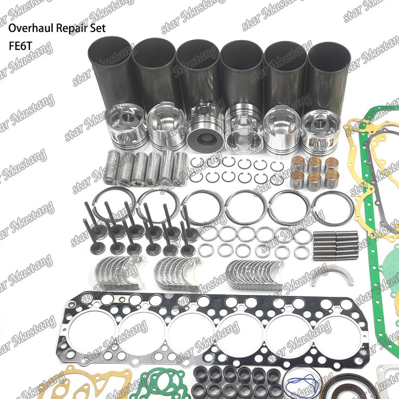 FE6 12V Kit de Reparação de Reparação do cilindro Liner Kit de pistão Kit de jato Kit de válvula Guia do assento do porta-malas