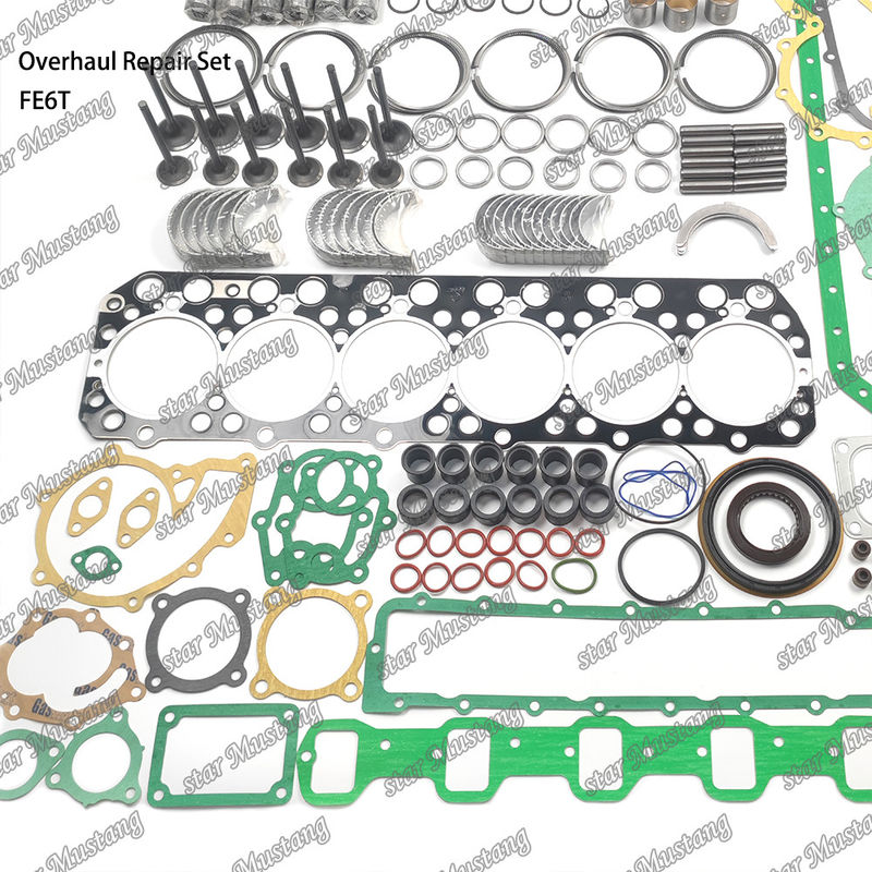 FE6 12V Kit de Reparação de Reparação do cilindro Liner Kit de pistão Kit de jato Kit de válvula Guia do assento do porta-malas