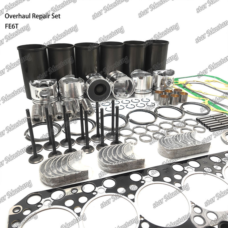 FE6 12V Kit de Reparação de Reparação do cilindro Liner Kit de pistão Kit de jato Kit de válvula Guia do assento do porta-malas