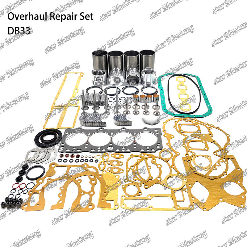 DB33 Kit de Reparação de Reparação do cilindro Liner do pistão Kit Gasket Kit Guia do assento da válvula Rolamento Principal Rolamento Con Rod Rolamento para Doosan