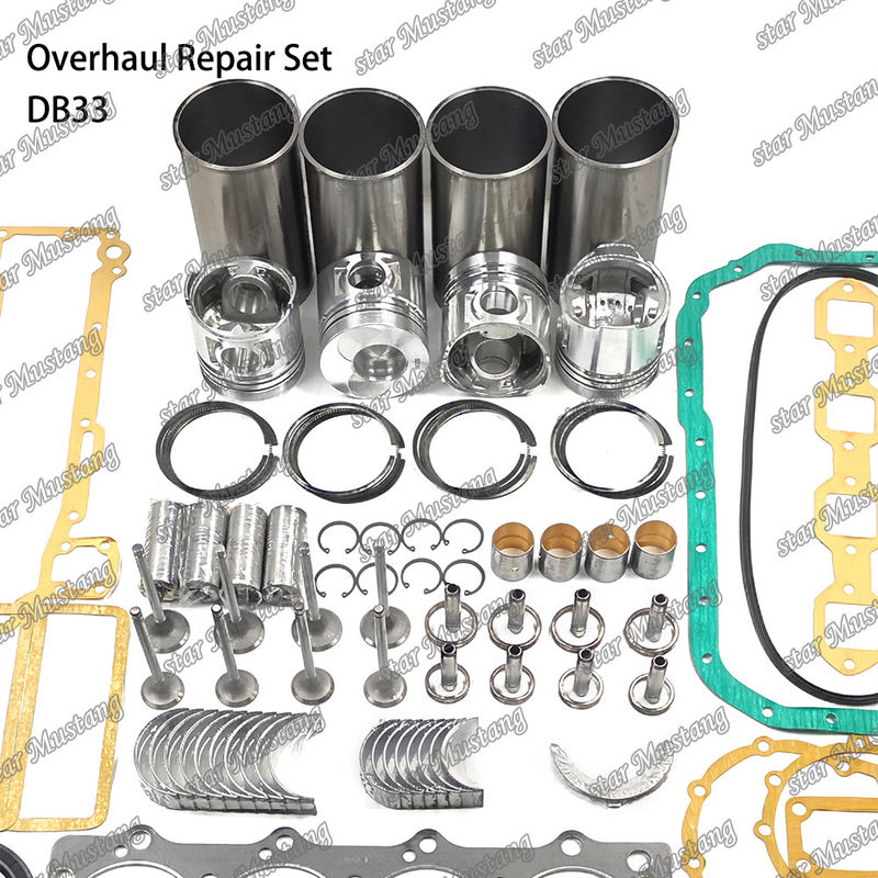 DB33 Kit de Reparação de Reparação do cilindro Liner do pistão Kit Gasket Kit Guia do assento da válvula Rolamento Principal Rolamento Con Rod Rolamento para Doosan