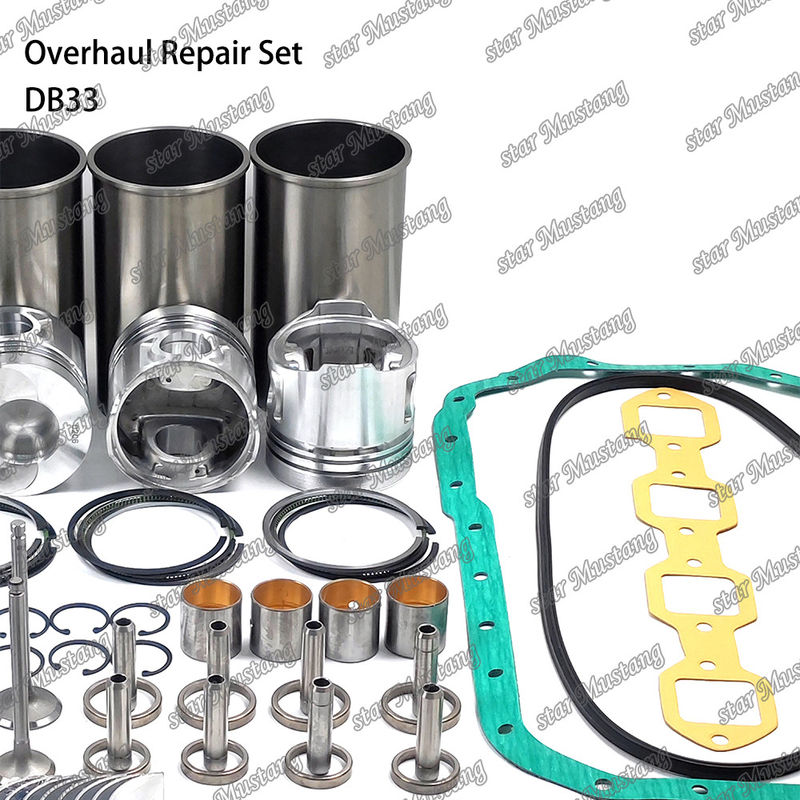 DB33 Kit de Reparação de Reparação do cilindro Liner do pistão Kit Gasket Kit Guia do assento da válvula Rolamento Principal Rolamento Con Rod Rolamento para Doosan