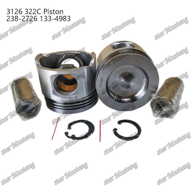 Pisto 3126 322C Câmara de combustão 74mm 238-2726 133-4983 Adequado para peças de motores a diesel Caterpillar