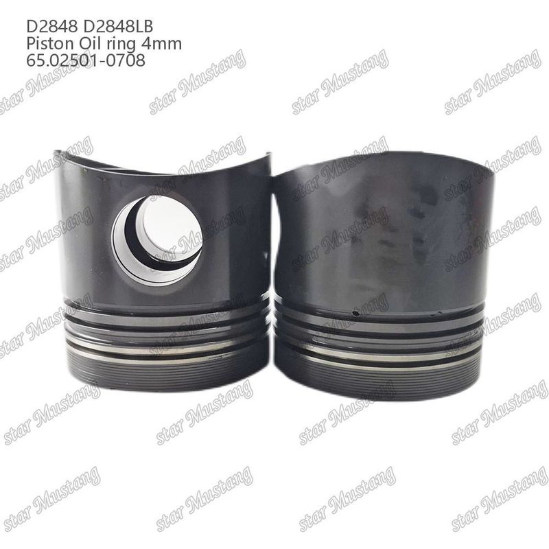 Pisto D2848 D2848LB Anel de óleo 4 mm 65.02501-0708 Para peças de reparo de motores Diesel Doosan