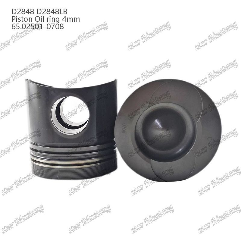 Pisto D2848 D2848LB Anel de óleo 4 mm 65.02501-0708 Para peças de reparo de motores Diesel Doosan