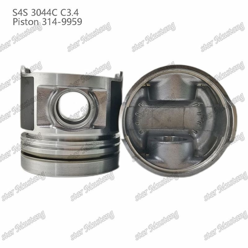 S4S 3044C C3.4 825 Motor pistão câmara Alfin tamanho 53mm 60mm anel de óleo 4mm 314-9959 Para Mitsubishi peças de reposição do motor