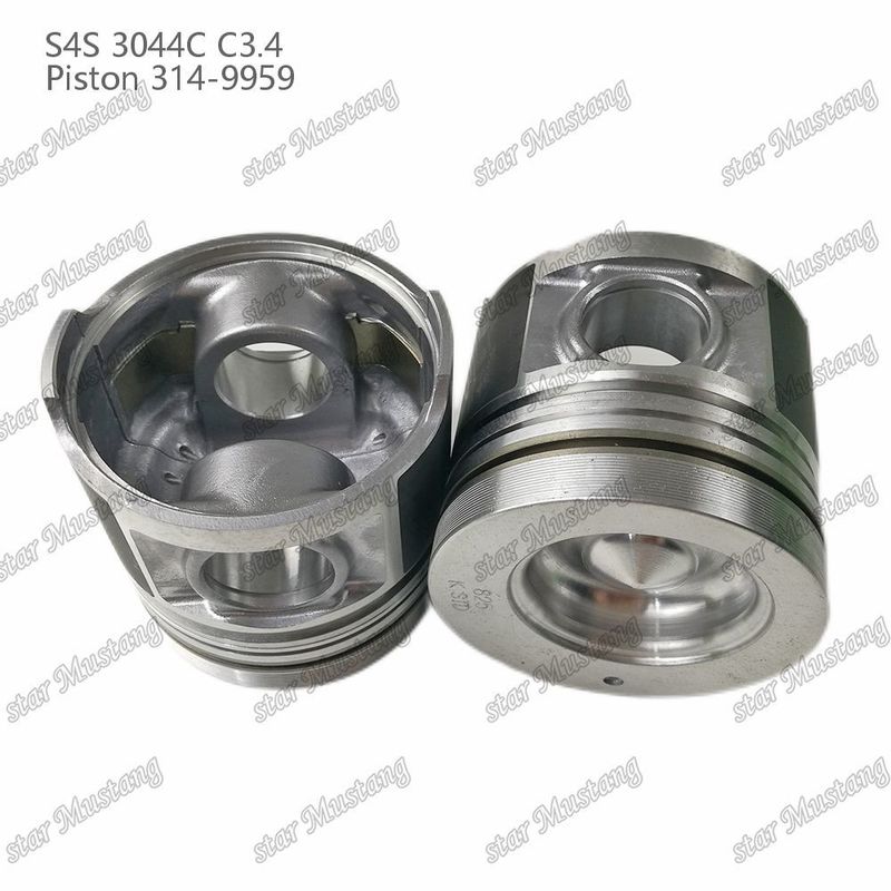 S4S 3044C C3.4 825 Motor pistão câmara Alfin tamanho 53mm 60mm anel de óleo 4mm 314-9959 Para Mitsubishi peças de reposição do motor