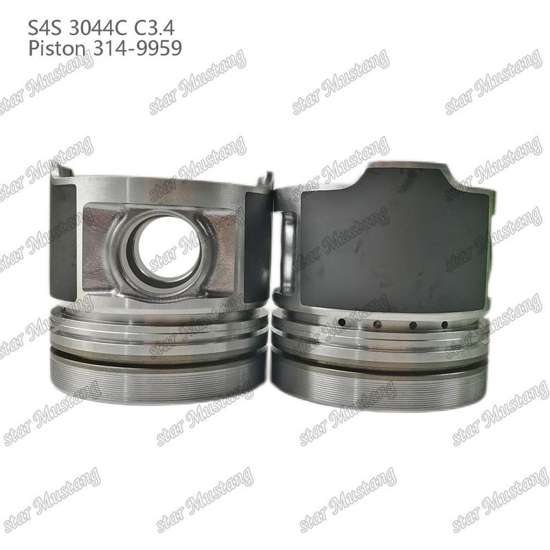 S4S 3044C C3.4 825 Motor pistão câmara Alfin tamanho 53mm 60mm anel de óleo 4mm 314-9959 Para Mitsubishi peças de reposição do motor