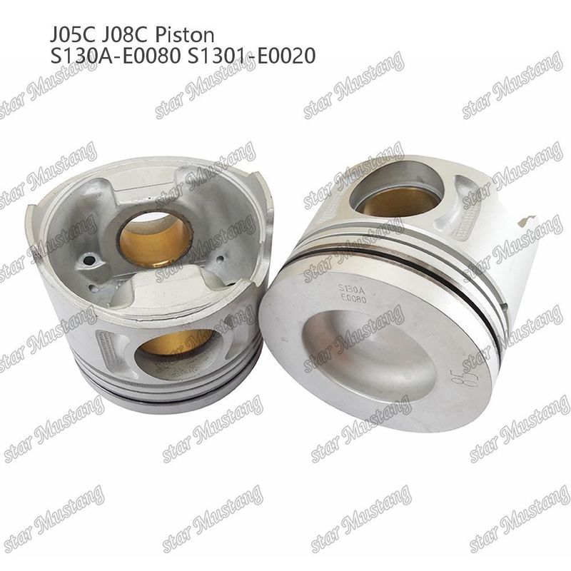 Pisto J05C J08C com mangueira de cobre 65mm câmara de combustão refrigeração interna S130A-E0080 S1301-E0020 Para Hino