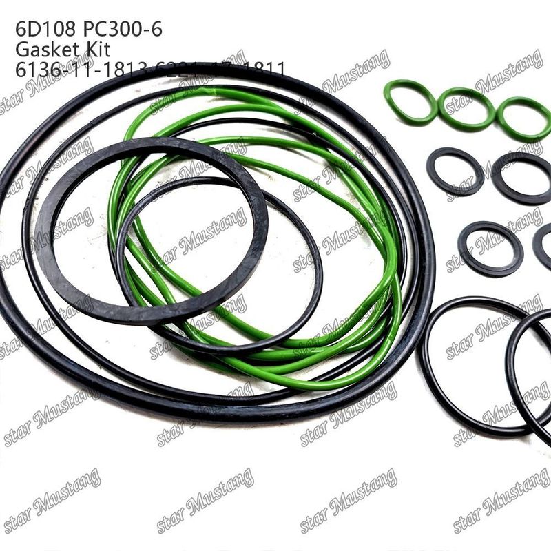 Kit completo de juntas 6D108 PC300-6 6136-11-1813 6221-17-1811 Conjunto de juntas para reparar peças de motores a diesel Komatsu