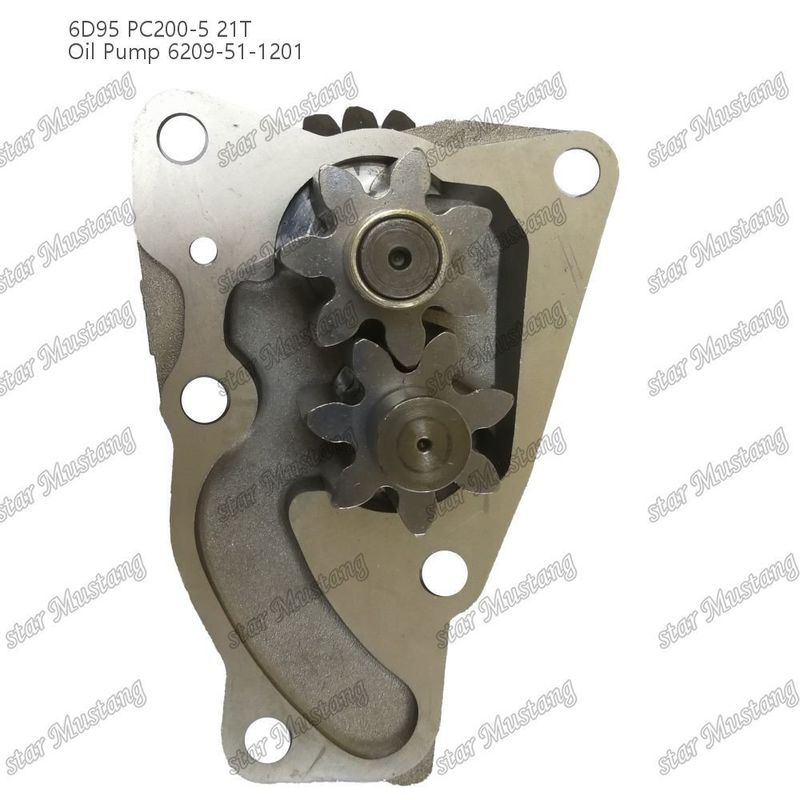 Bomba de óleo 6D95 PC200-5 21T 6209-51-1201 Para peças sobressalentes de motores Kumatsu