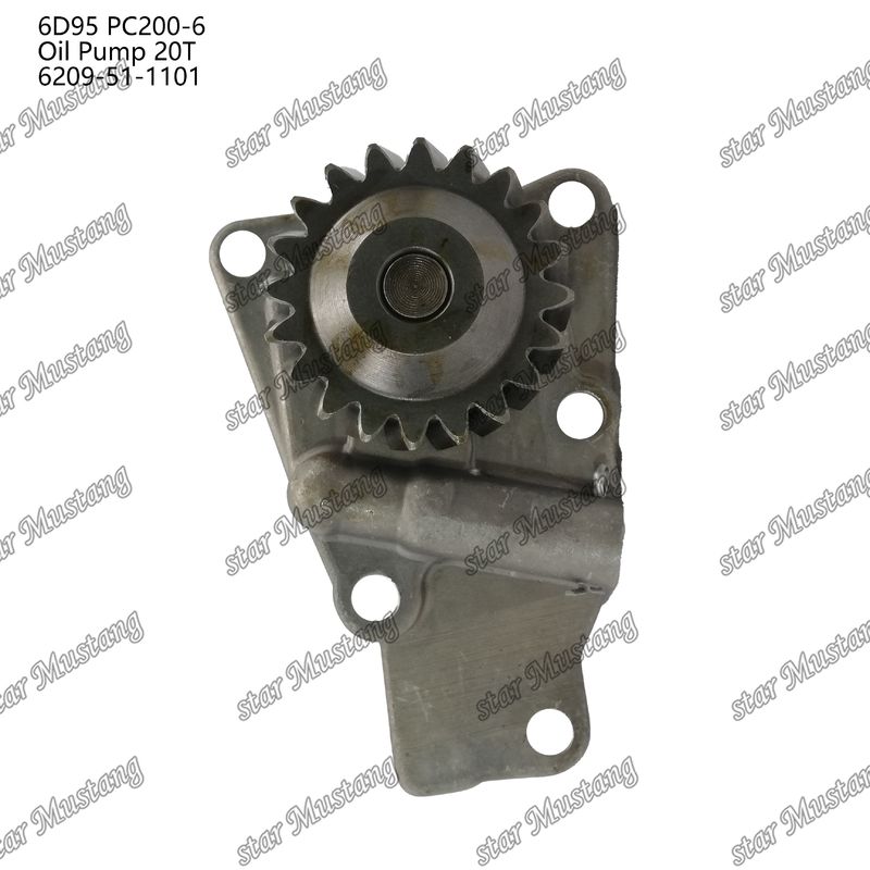 Bomba de óleo 6D95 PC200-6 20T 6209-51-1101 Para peças sobressalentes de motores Kumatsu