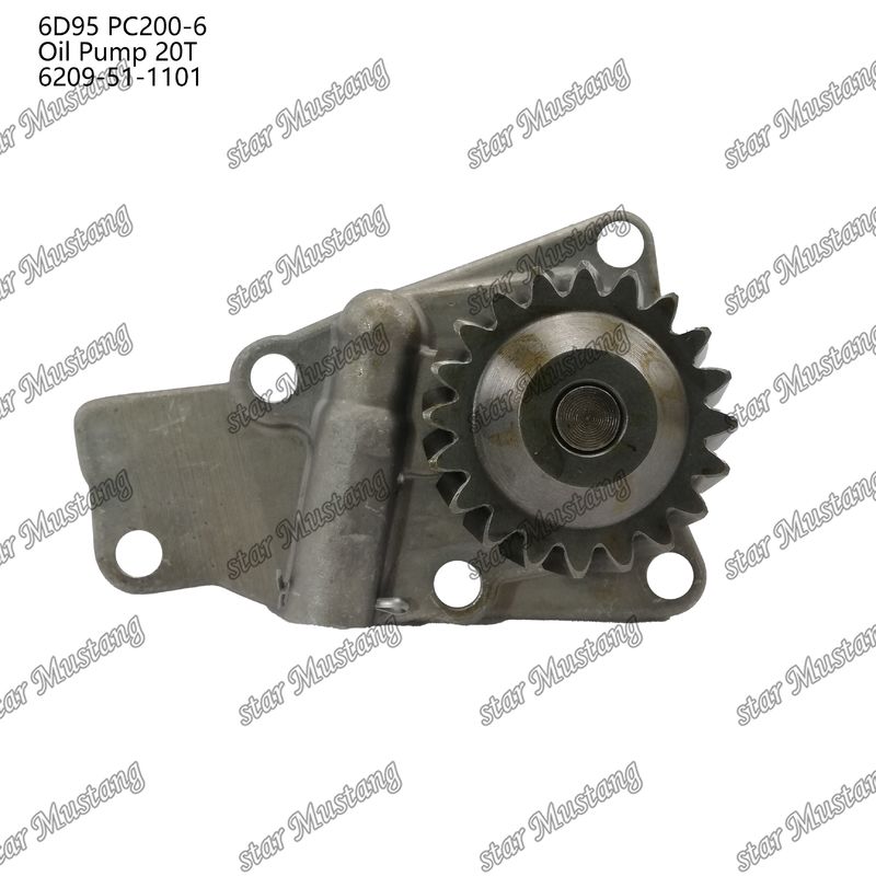 Bomba de óleo 6D95 PC200-6 20T 6209-51-1101 Para peças sobressalentes de motores Kumatsu