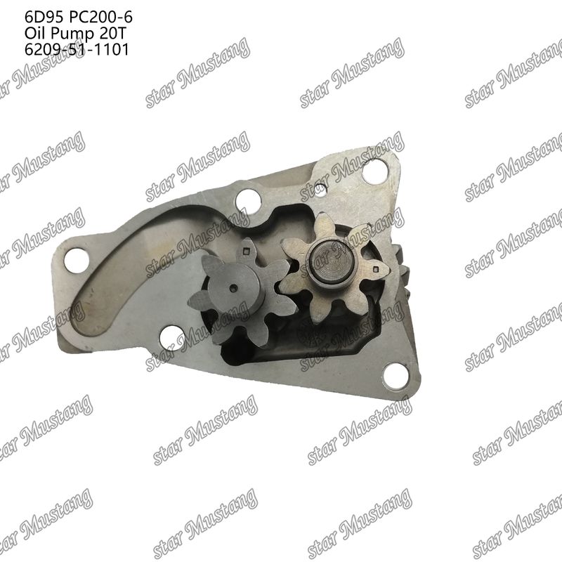 Bomba de óleo 6D95 PC200-6 20T 6209-51-1101 Para peças sobressalentes de motores Kumatsu