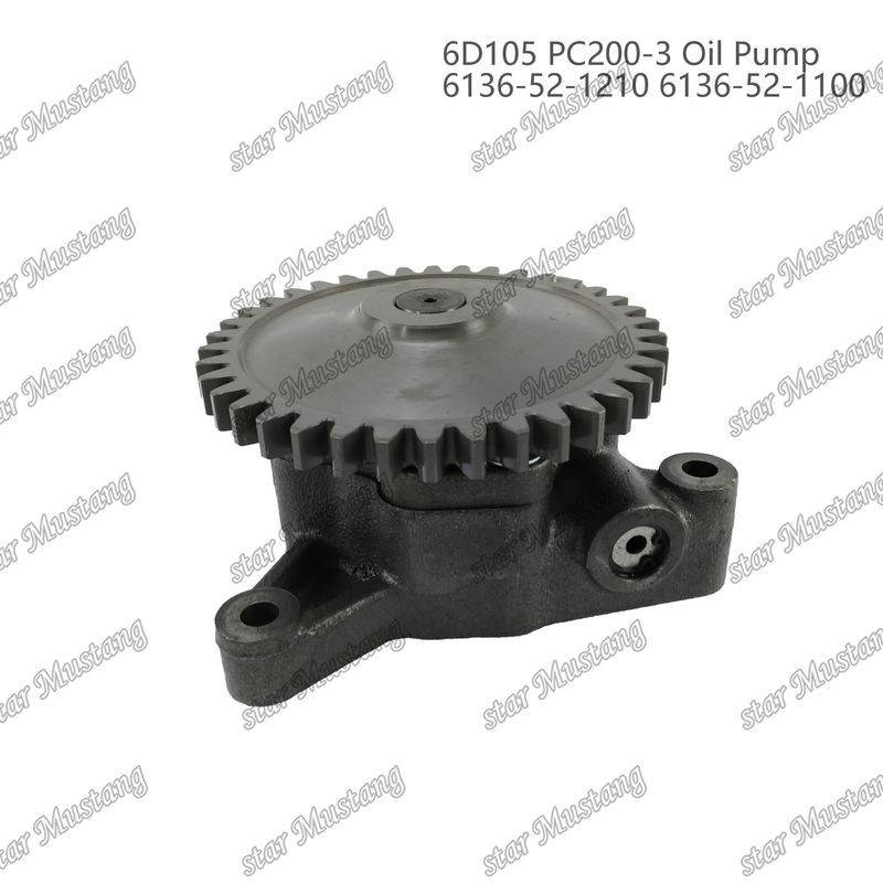 Bomba de óleo 6D105 PC200-3 6136-52-1210 6136-52-1100 Para peças sobressalentes de motores Kumatsu