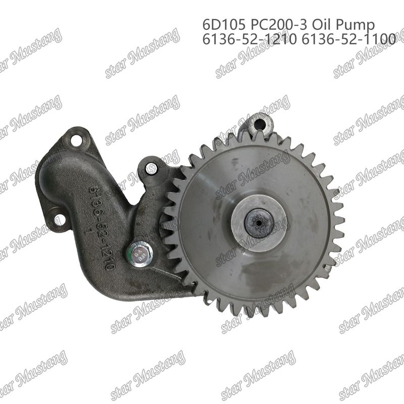 Bomba de óleo 6D105 PC200-3 6136-52-1210 6136-52-1100 Para peças sobressalentes de motores Kumatsu