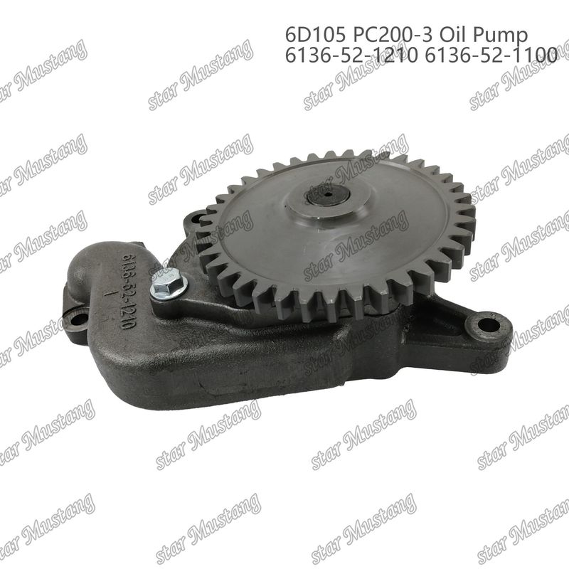 Bomba de óleo 6D105 PC200-3 6136-52-1210 6136-52-1100 Para peças sobressalentes de motores Kumatsu