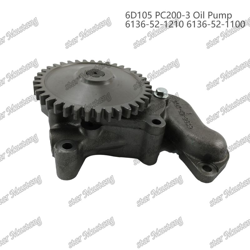 Bomba de óleo 6D105 PC200-3 6136-52-1210 6136-52-1100 Para peças sobressalentes de motores Kumatsu