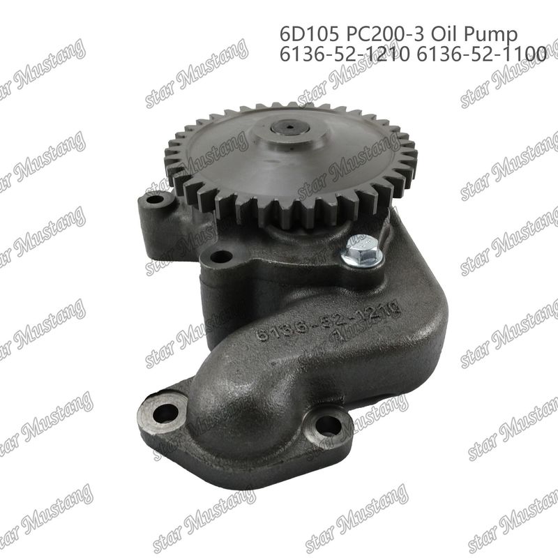 Bomba de óleo 6D105 PC200-3 6136-52-1210 6136-52-1100 Para peças sobressalentes de motores Kumatsu