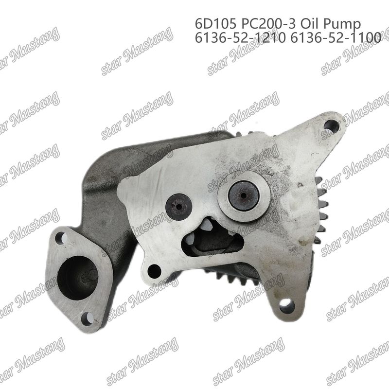 Bomba de óleo 6D105 PC200-3 6136-52-1210 6136-52-1100 Para peças sobressalentes de motores Kumatsu