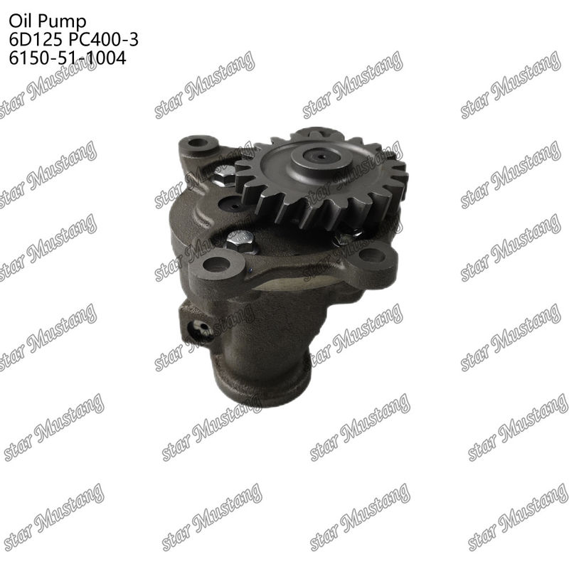 Bomba de óleo 6D125 PC400-3 Flat 6150-51-1004 Para peças sobressalentes de motores Kumatsu