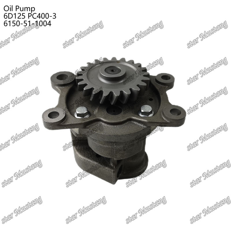 Bomba de óleo 6D125 PC400-3 Flat 6150-51-1004 Para peças sobressalentes de motores Kumatsu