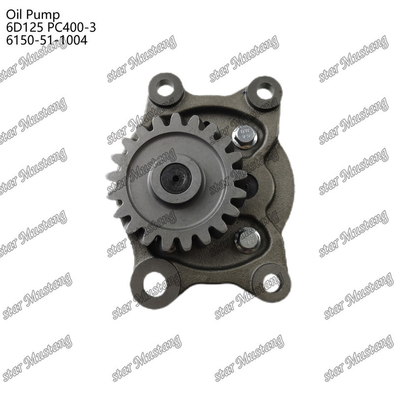 Bomba de óleo 6D125 PC400-3 Flat 6150-51-1004 Para peças sobressalentes de motores Kumatsu