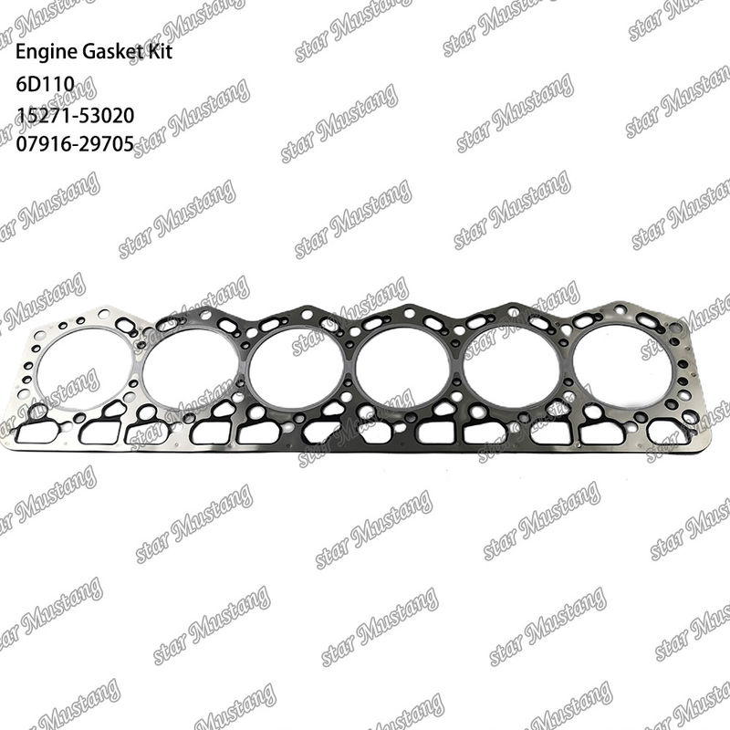 6D110 Conjunto completo de juntas 6138-K1-9901 6138-K2-9901 Adequado para Komatsu