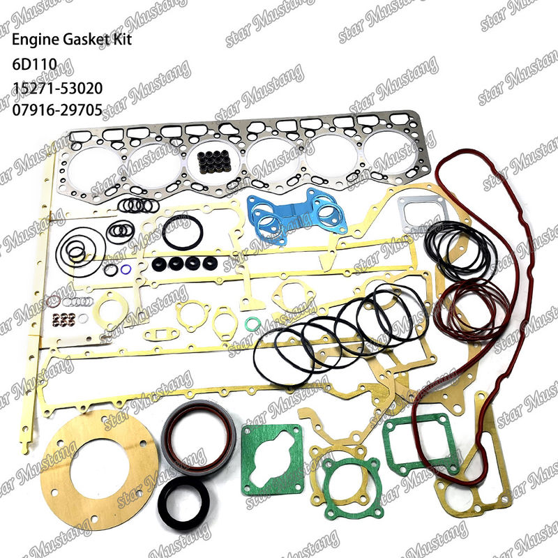 6D110 Conjunto completo de juntas 6138-K1-9901 6138-K2-9901 Adequado para Komatsu