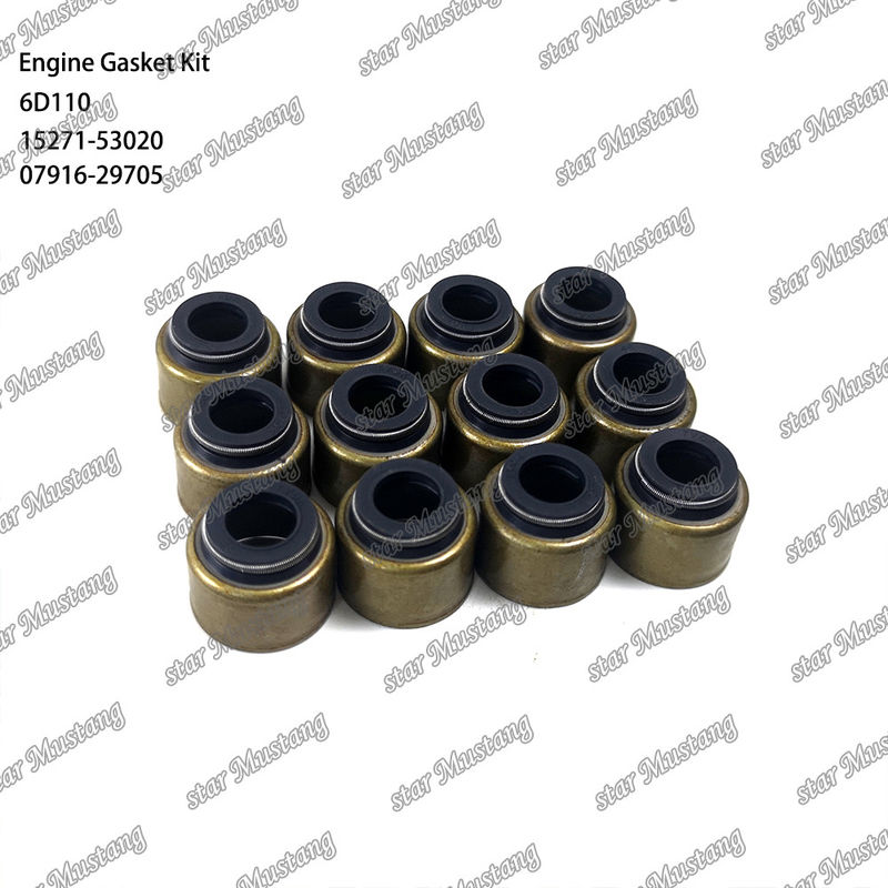 6D110 Conjunto completo de juntas 6138-K1-9901 6138-K2-9901 Adequado para Komatsu