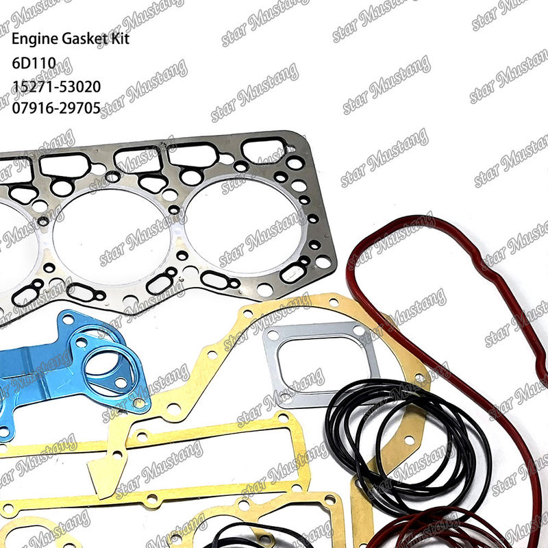 6D110 Conjunto completo de juntas 6138-K1-9901 6138-K2-9901 Adequado para Komatsu