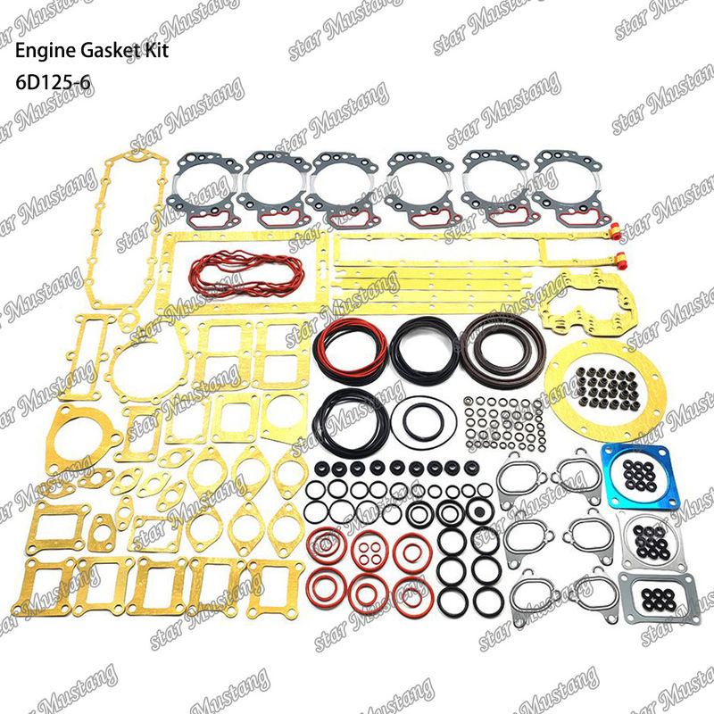Kit completo de juntas 6D125-6 de juntas para reparar peças de motores diesel Komatsu
