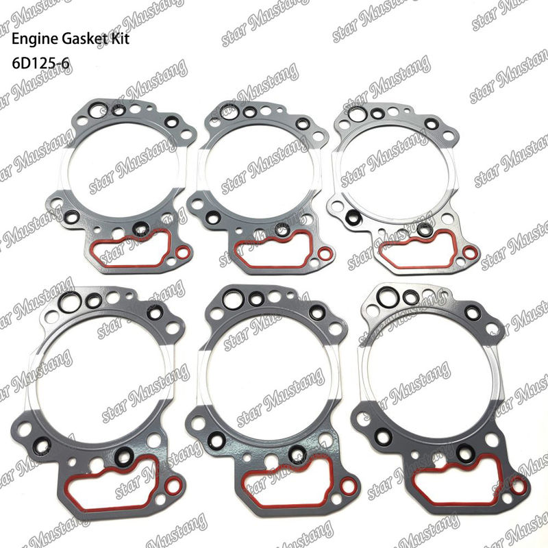 Kit completo de juntas 6D125-6 de juntas para reparar peças de motores diesel Komatsu