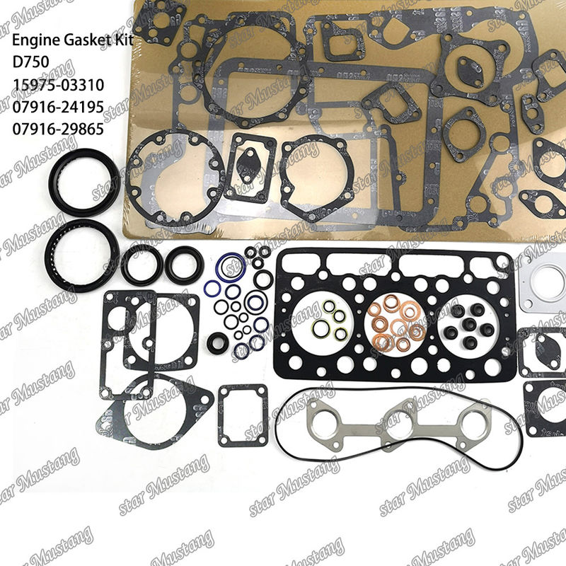 D750 Conjunto de juntas completas juntas de cabeça 15975-03310 07916-24195 07916-29865 07916-29865 Adequado para Kubota