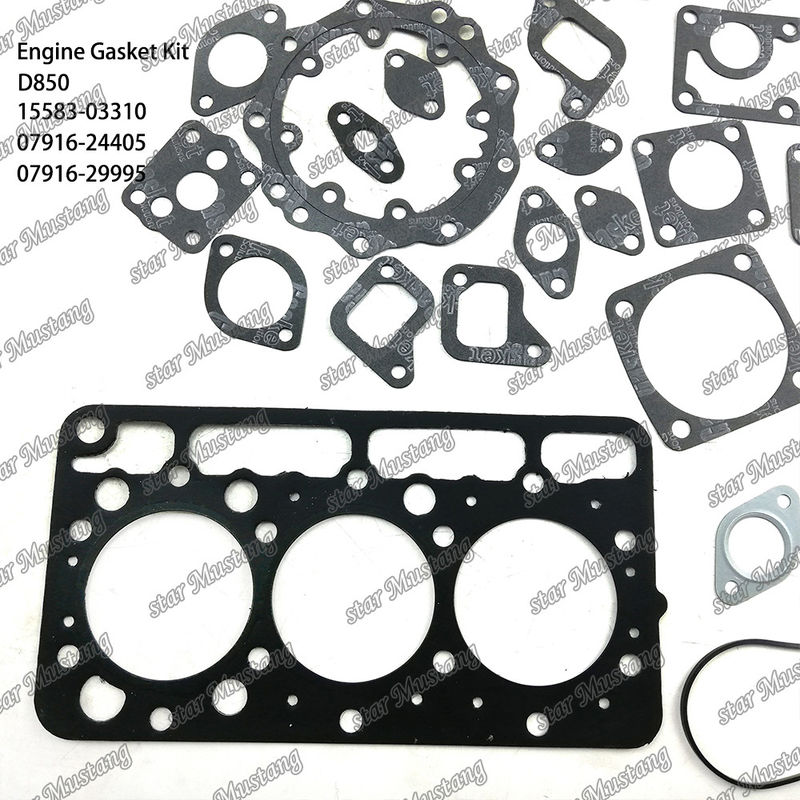 D850 Conjunto de juntas completas juntas de cabeça 15583-03310 07916-24405 07916-29995 07916-29995 Adequado para Kubota