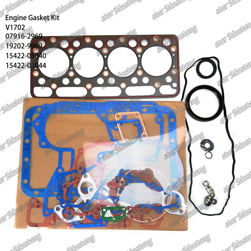 V1702 Conjunto completo de juntas 07916-2969 19202-9969 15422-03040 15422-03044 Adequado para Kubota