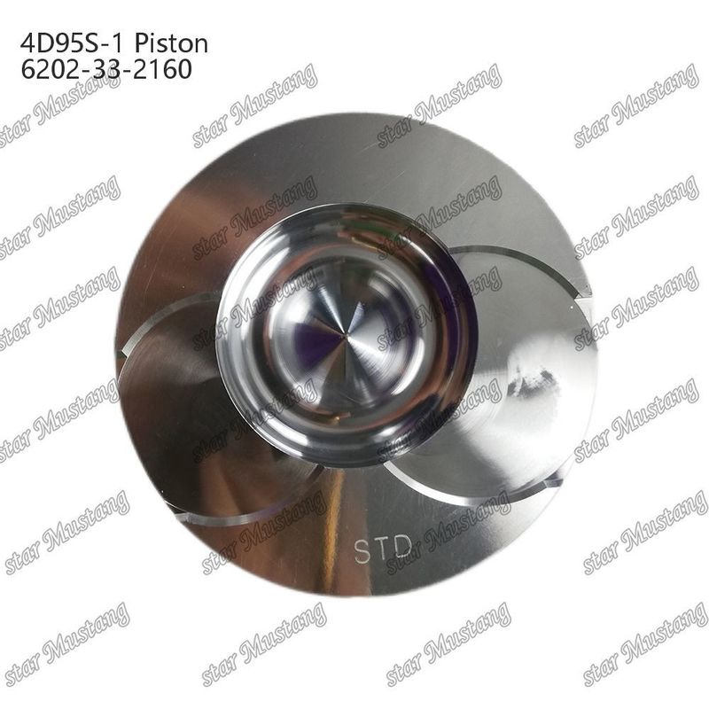Pisto 4D95S-1 104 mm de altura e fundo redondo 51 mm câmara de combustão 6202-33-2160 Para peças de reposição de motores Kumatsu