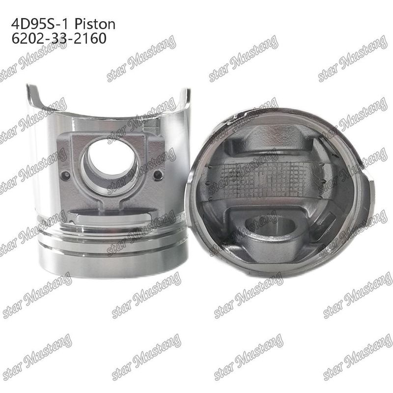 Pisto 4D95S-1 104 mm de altura e fundo redondo 51 mm câmara de combustão 6202-33-2160 Para peças de reposição de motores Kumatsu