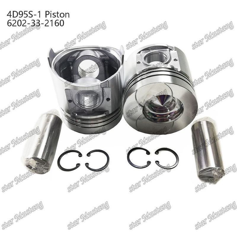 Pisto 4D95S-1 104 mm de altura e fundo redondo 51 mm câmara de combustão 6202-33-2160 Para peças de reposição de motores Kumatsu