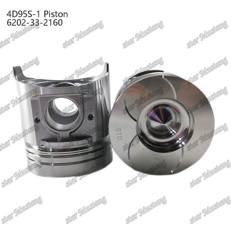 Pisto 4D95S-1 104 mm de altura e fundo redondo 51 mm câmara de combustão 6202-33-2160 Para peças de reposição de motores Kumatsu