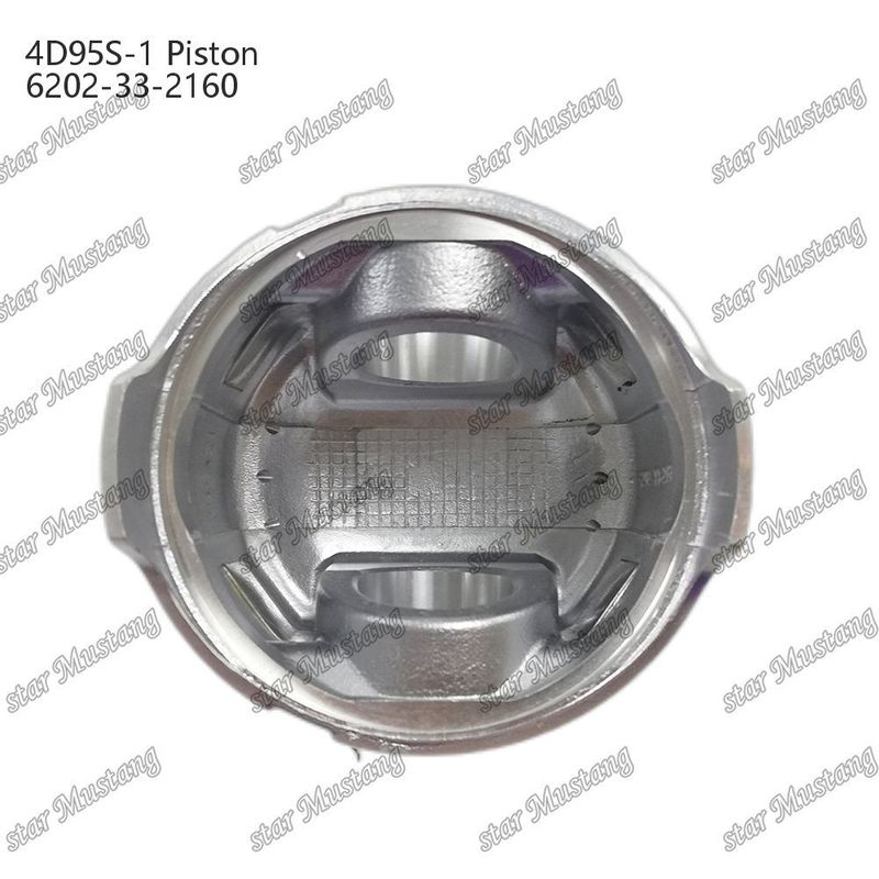 Pisto 4D95S-1 104 mm de altura e fundo redondo 51 mm câmara de combustão 6202-33-2160 Para peças de reposição de motores Kumatsu