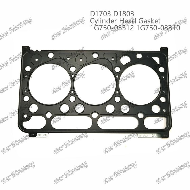 D1703 D1803 Garrafa de cabeça de cilindro Metal 1,20 mm 1G750-03312 1G750-03310 Adequado para motor Kubota
